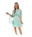 Robe Courte Manches Chauve-souris Femme Œuf Bleu AX Paris-2