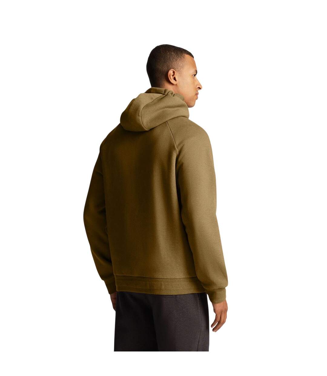 Mens Racked Raglan Hoodie Olive Lyle & Scott-3