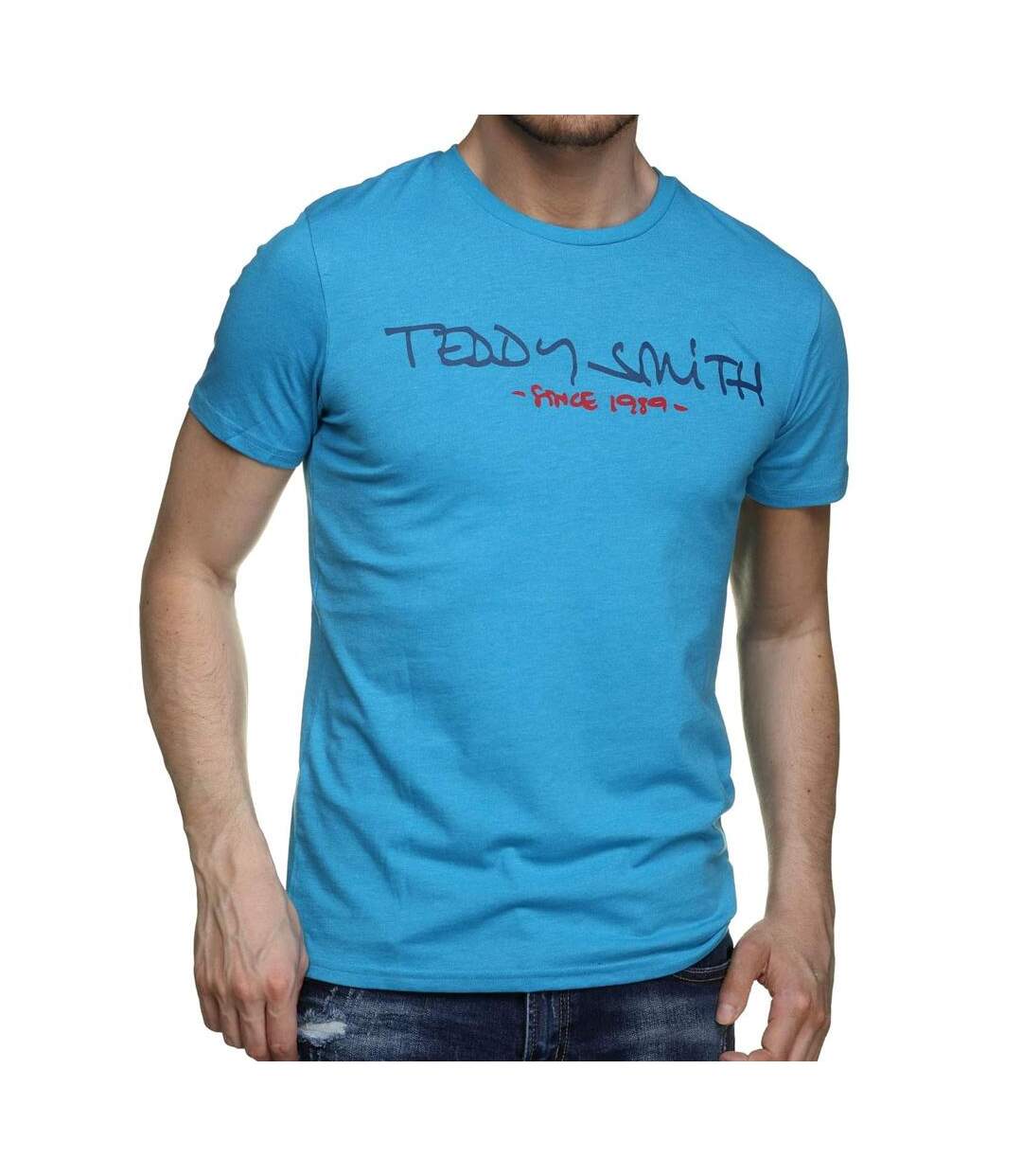 T-shirt bleu homme teddy smith ticlass basic - m-1