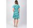 Robe courte féminine MARIKA imprimé floral bleu turquoise Coton Du Monde-4