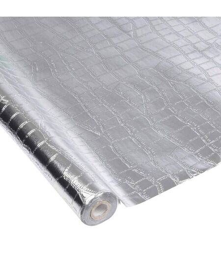 Nappe Plastique Effet Peau de Crocodile 1,20x5m Argent