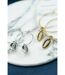 Lightweight Silver Cowrie Charm Beach Sea Shell Hoop Dainty Earrings