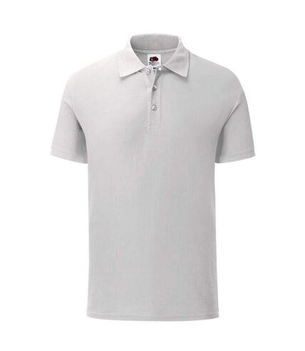 Mens tailored polo shirt white Fruit of the Loom