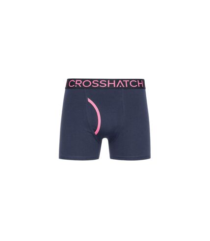 Pack of 3  Mens trioglow boxer shorts  navy Crosshatch