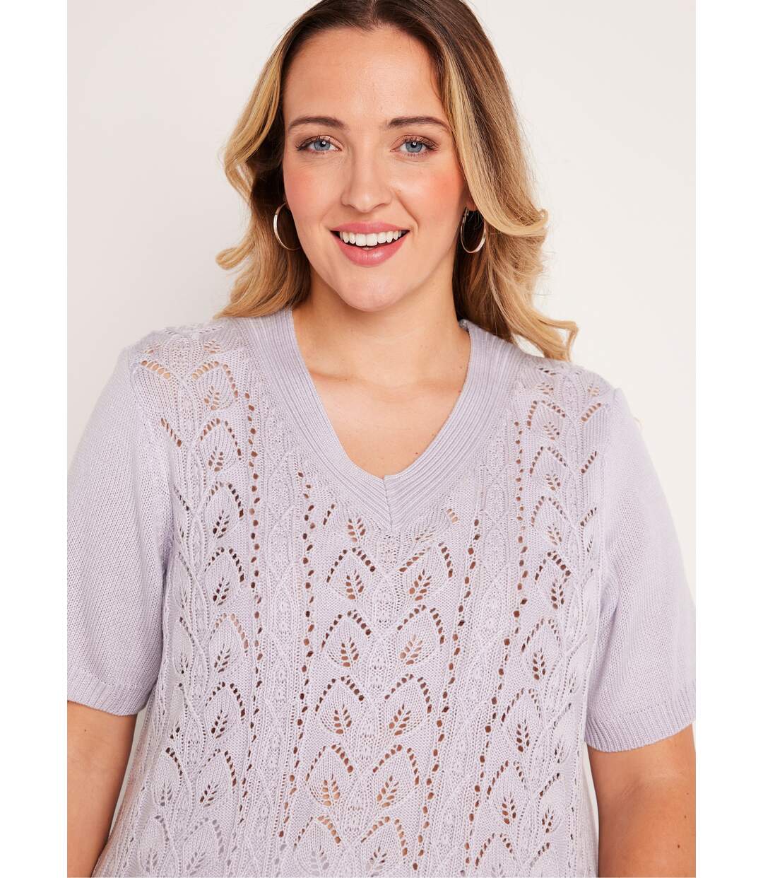 Pull-tunique long col V-4