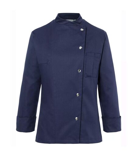 Womens/ladies Larissa Chef Jacket Navy Karlowsky