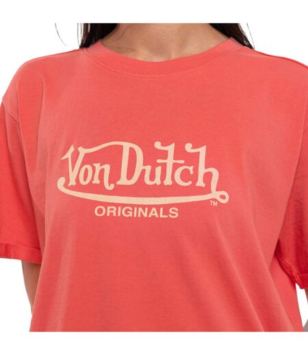 T-shirt femme regular col rond print devant Wash Vondutch