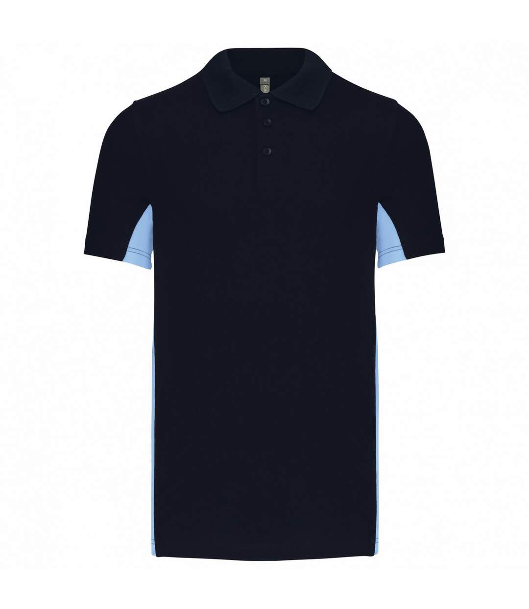 Polo homme bleu marine / bleu ciel Kariban-1