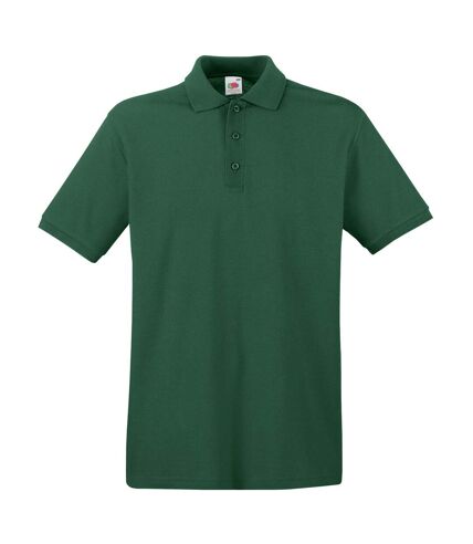 Fruit Of The Loom Premium Mens Short Sleeve Polo Shirt (Bottle Green) - UTBC1381