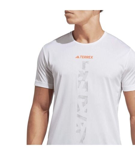 T-shirt Course À Pied Terrex Agravic Trail Homme Blanc Adidas