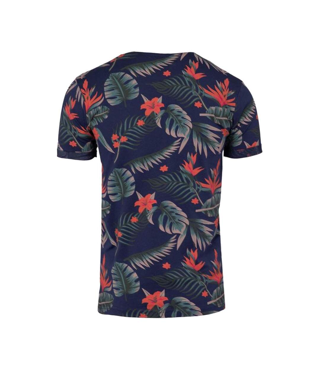T-shirt marine/rouge homme la maison blaggio fleur - 3xl-2