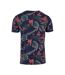 T-shirt marine/rouge homme la maison blaggio fleur - 3xl-2
