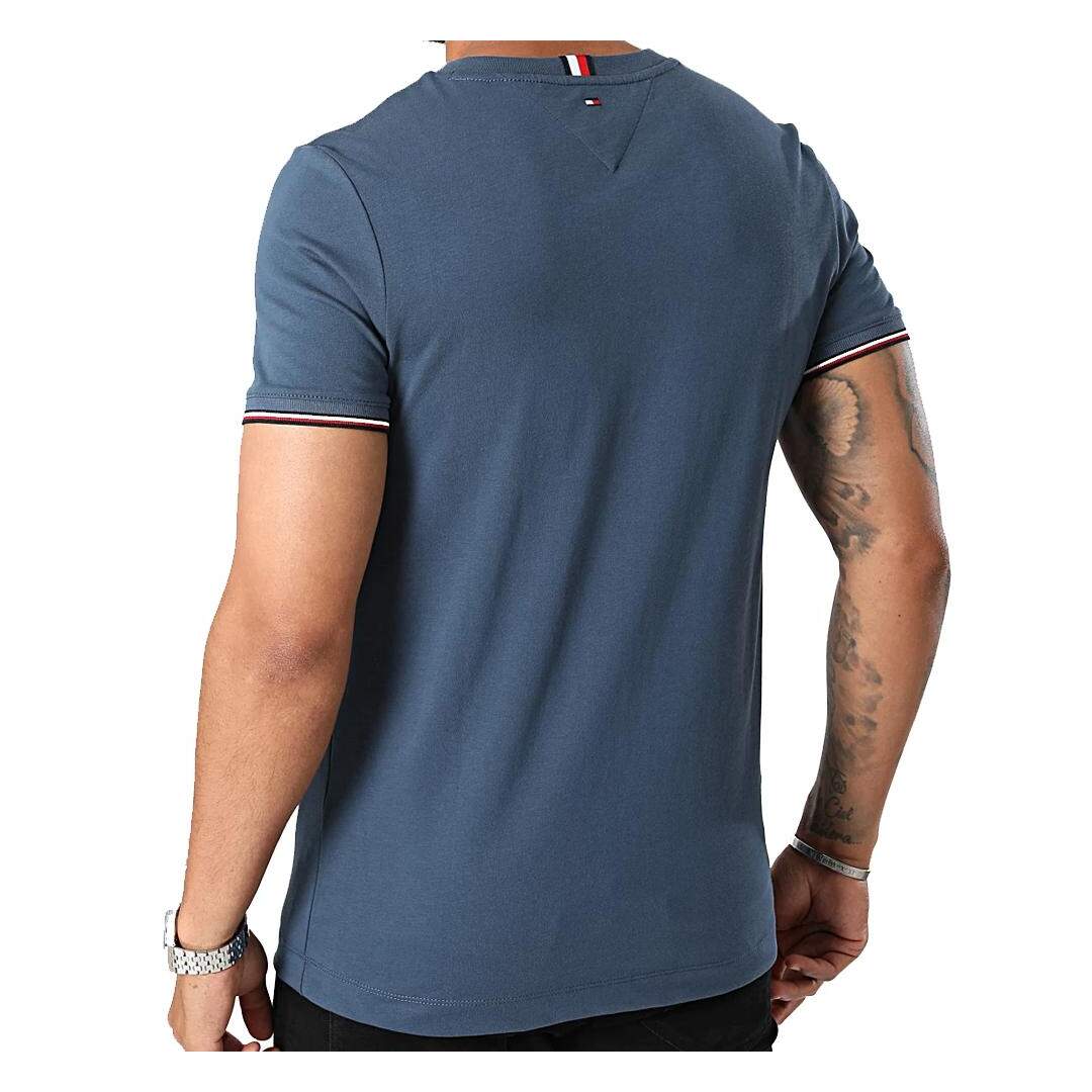 T-shirt Bleu Homme Tommy Hilfiger Tipped - L-2