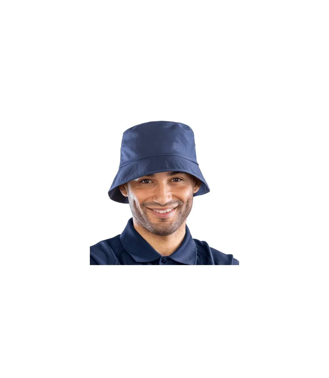 Unisex Adult Bound Edge Recycled Bucket Hat Navy Result Core-1