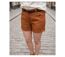 Short en lin et coton femme orange MAYFLOWER T1102A : la fraîcheur et le style vitaminé pour l'été-1