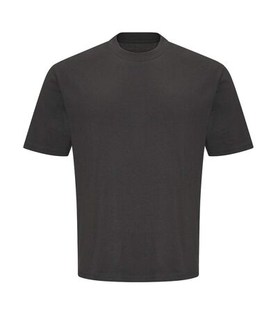 Mens Heavyweight Boxy T-shirt Solid Charcoal Awdis