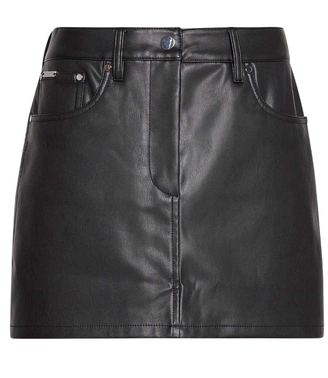 Mini Jupe Jeans Femme Noir Calvin Klein-2