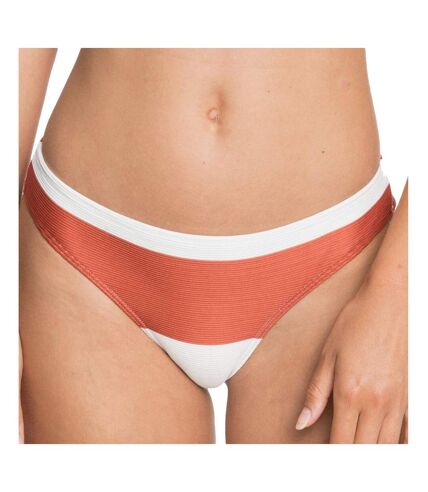 Bas de Bikini Blanc/Marron Femme Roxy Kelia - M