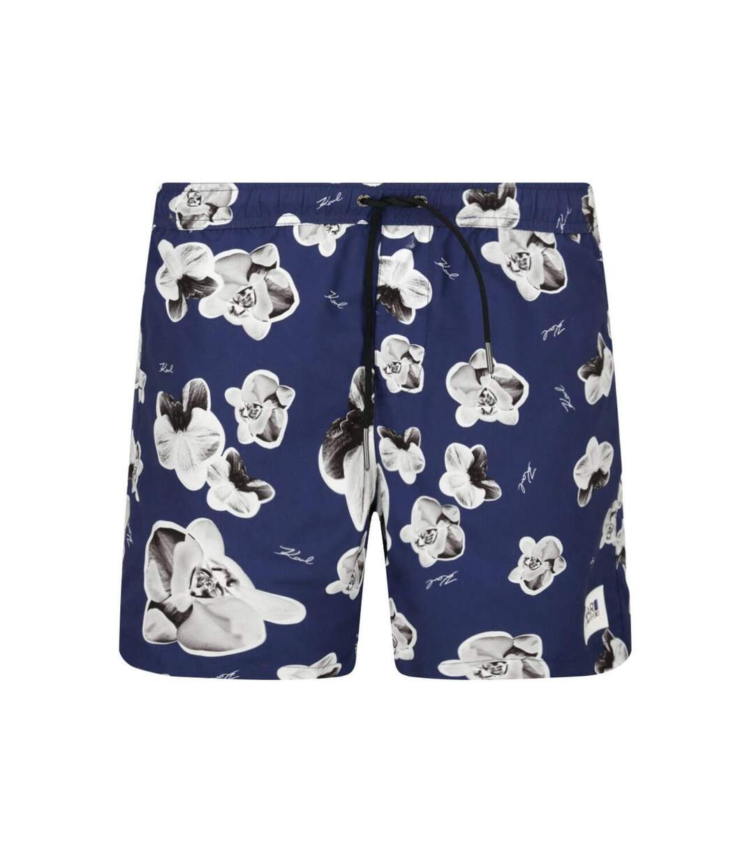 Short De Bain Motif/style Floral Homme Bleu Marine Karl Lagerfeld-2