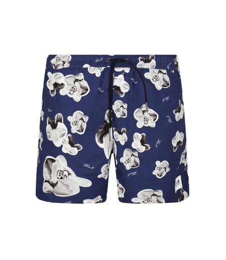 Short De Bain Motif/style Floral Homme Bleu Marine Karl Lagerfeld