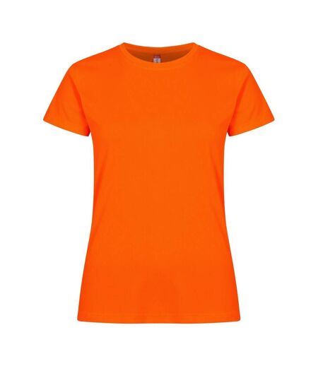 T-shirt Basic Active Femme Orange Fluo Clique