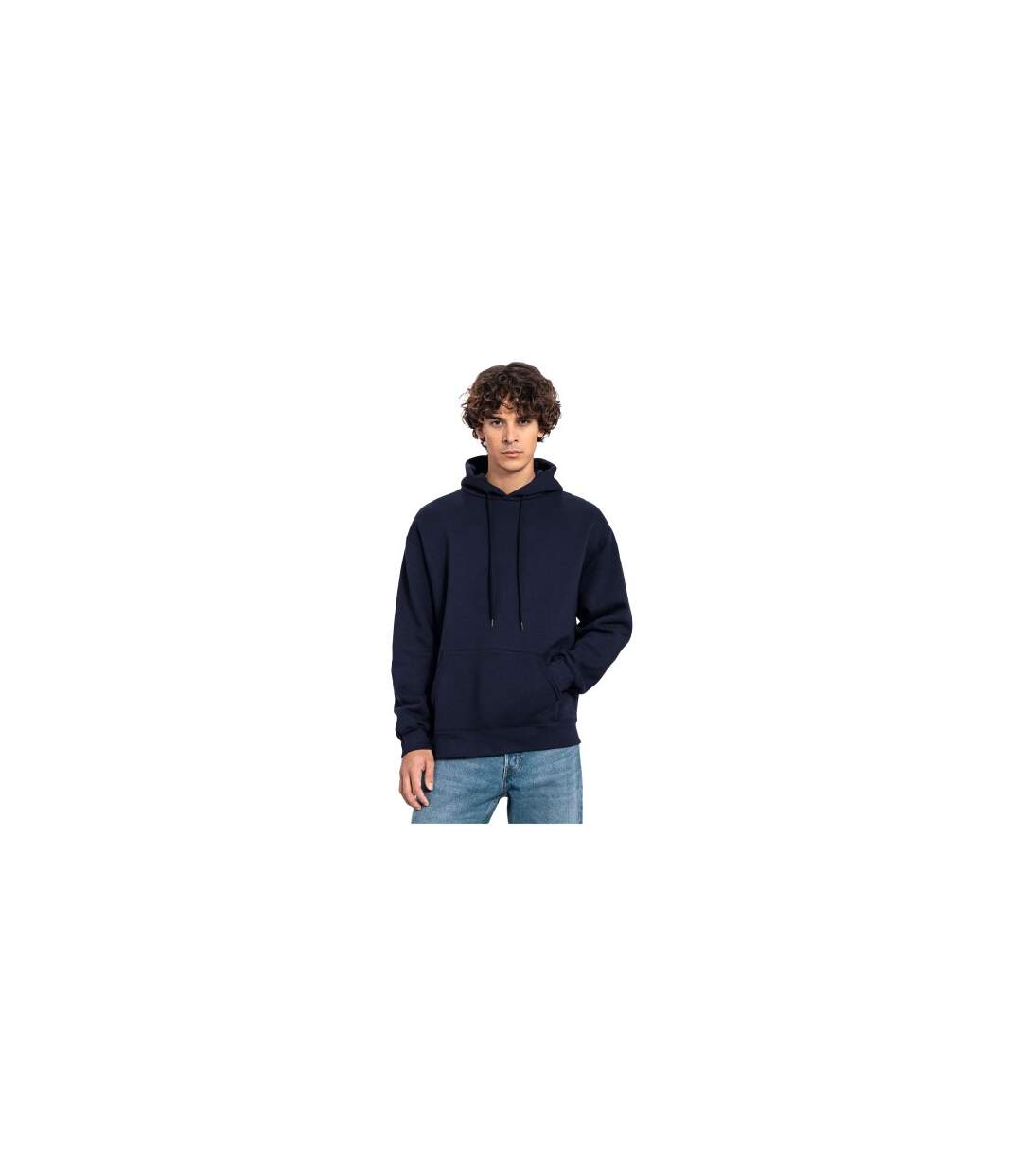 Unisex Adult Iconic Premium Hoodie Deep Navy Fruit Of The Loom-1