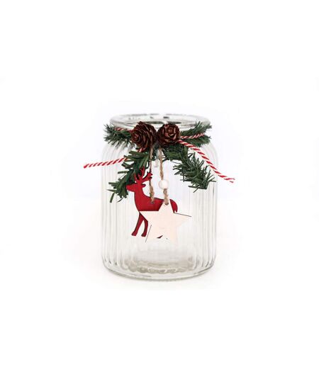 Lumignon de Noël en verre Forest Tradi - Rouge