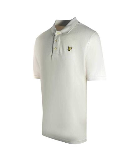 Polo Motif/style Rayure Contrastée Sur Bord Homme Beige Lyle & Scott