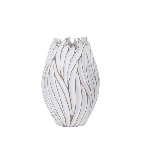 Vase Design en Relief Honduras 41cm Blanc