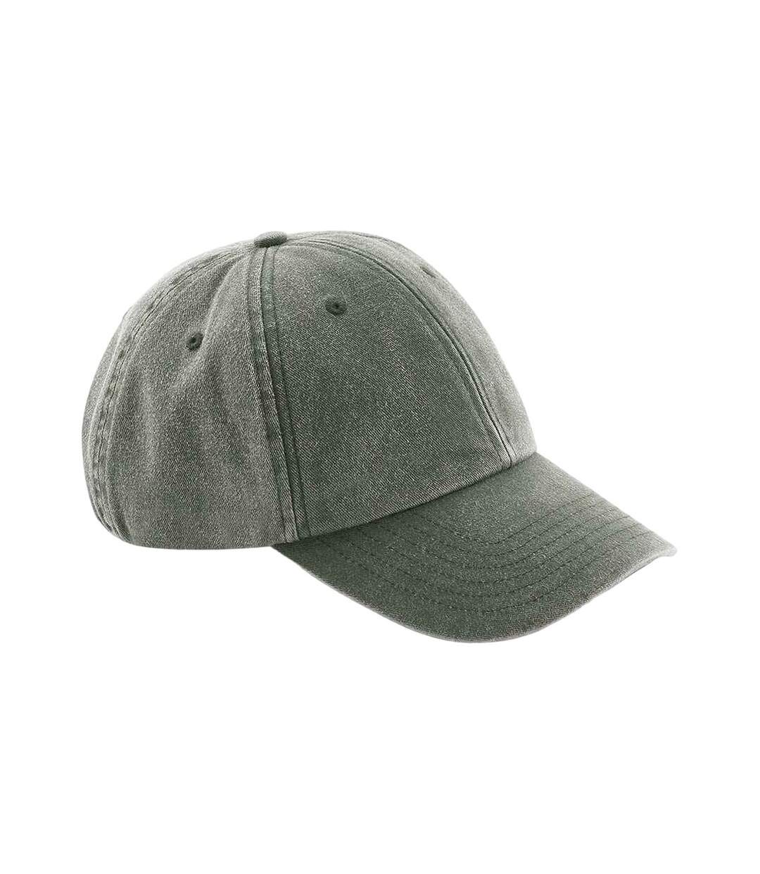 Vintage low profile cap vintage olive Beechfield-1