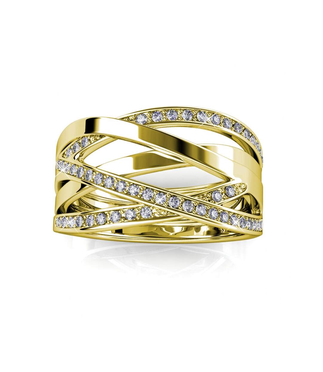 Bague Criss Cross - Cristal d'Autriche-4