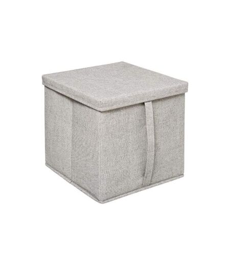 Boîte de Rangement Déco Couvercle 31x31cm Beige
