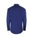 Mens Plain Long-sleeved Shirt Royal Blue Aquascutum-2