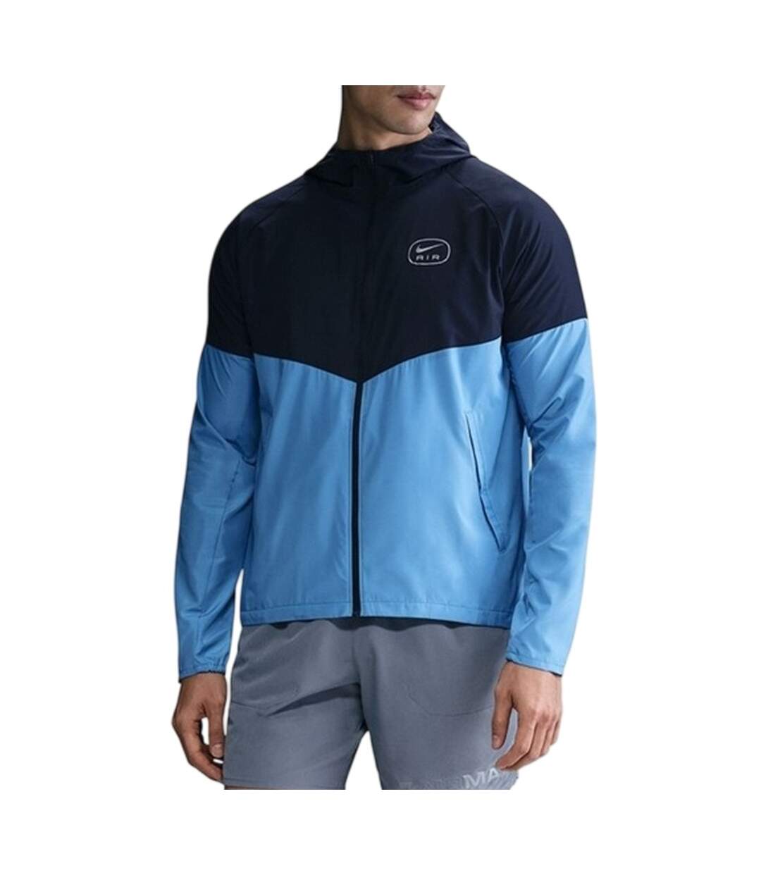 Mens Air Run Colour Block Hooded Jacket Blue Obsidian Blue Nike-2