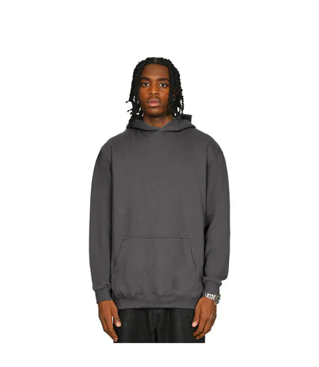 Mens Core Ringspun Cotton Oversized Hoodie Charcoal Casual Classics