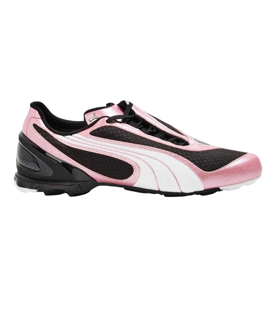 Womens/ladies V1.25 Low Shoes Black Pink Puma-2