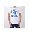 T-Shirt Us Marshall Official Blanc / Bleu Bic