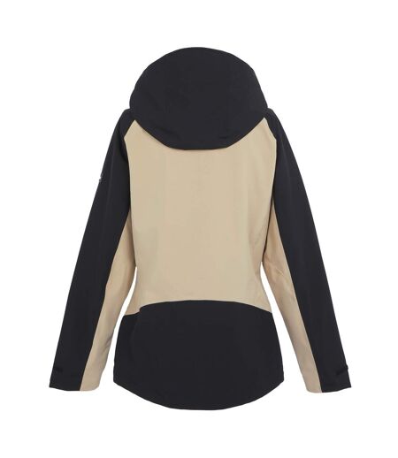 Womens/ladies Birchdale Shell Waterproof Jacket Warm Taupe Black Regatta
