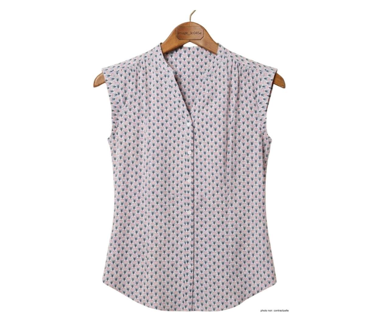 Chemisier sans manches MAYFLOWER N1131A : le top en viscose fluide pour un été frais et élégant-2