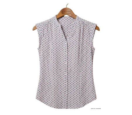 Chemisier sans manches MAYFLOWER N1131A : le top en viscose fluide pour un été frais et élégant