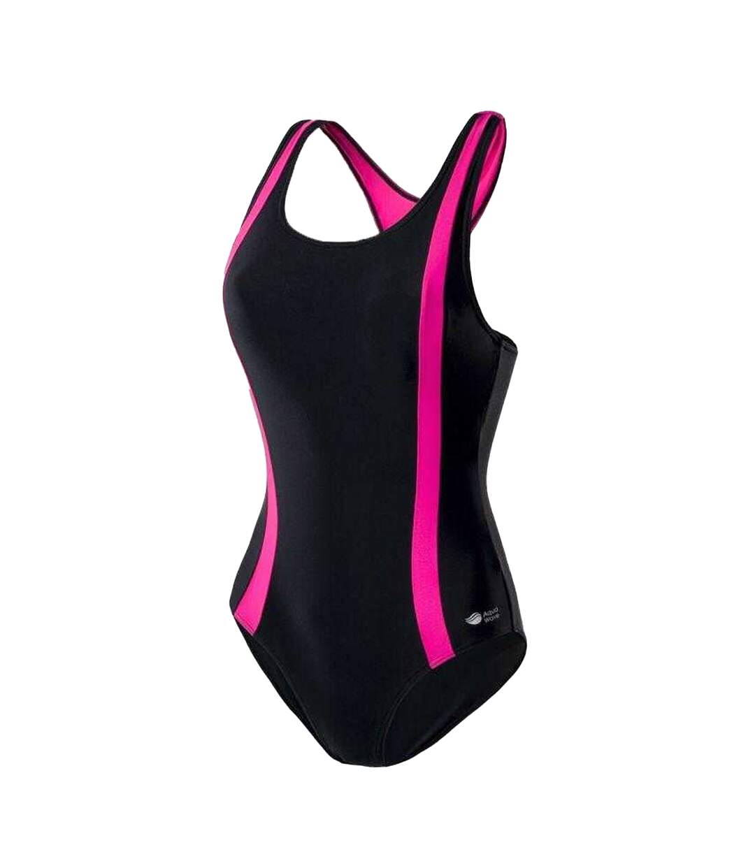 Maillot De Bain 1 Pièce Asma Femme Noir Violet Clair Aquawave-4