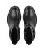 Womens/ladies Leather Block Heel Motorcycle Boots Black Jack Wills-3