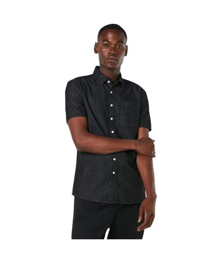 Mens denim short-sleeved shirt black Burton