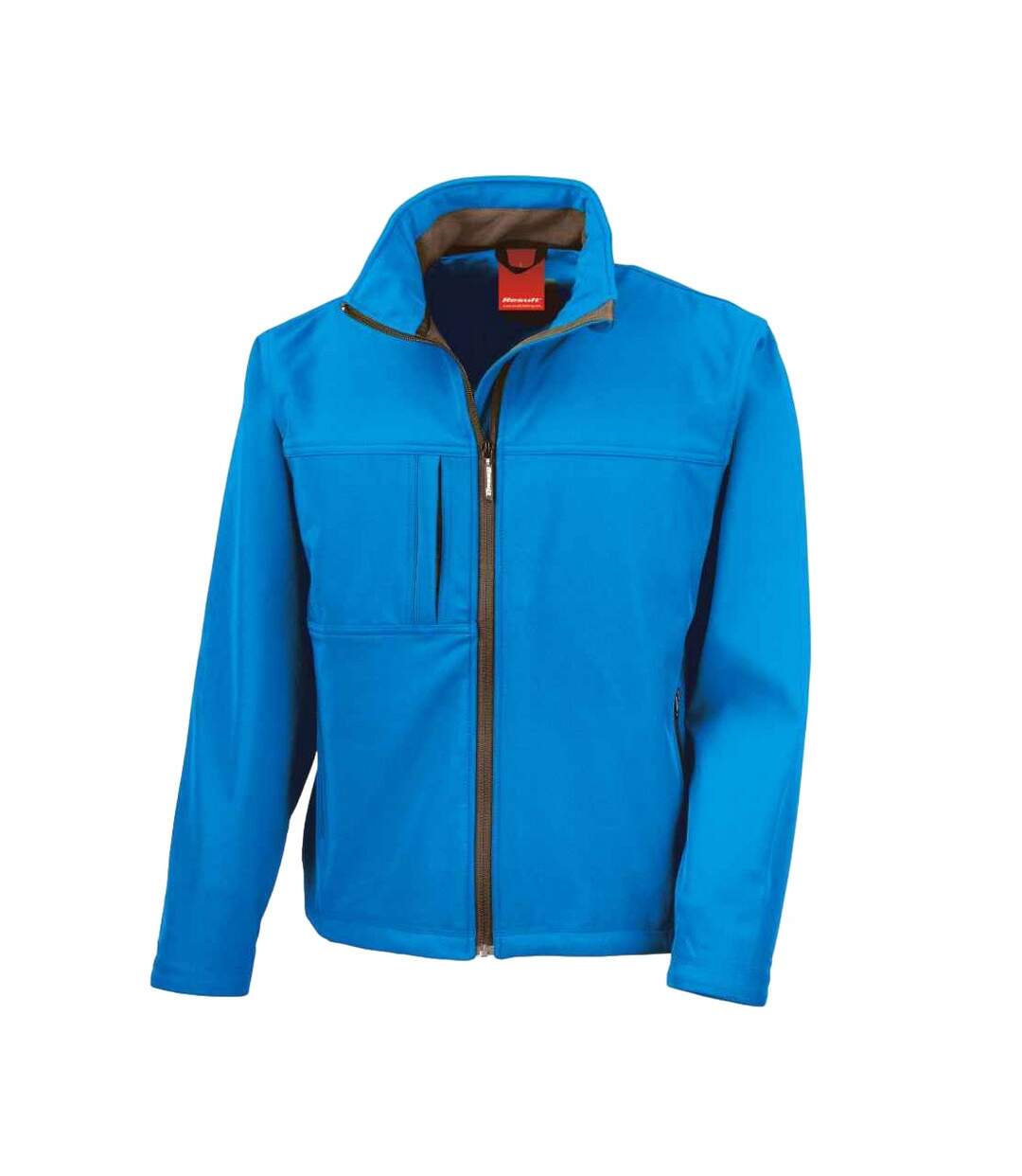 Mens classic soft shell jacket azure Result-1