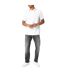 Polo Motif/style Rayure Contrastée Sur Bord Homme Blanc Slazenger-1