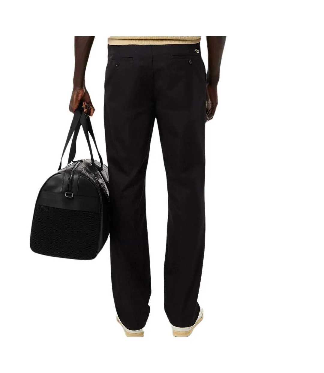 Pantalon fluide noir homme lacoste hh3332-2