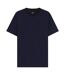 Mens C-thompson Ribbed Collar T-shirt Dark Blue Boss-1