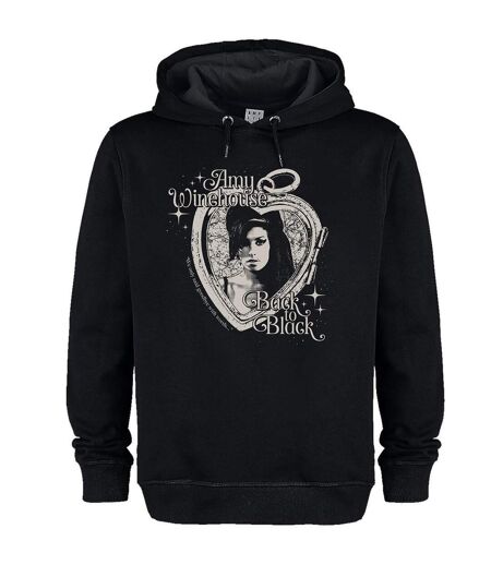 Unisex Adult Heart Frame Hoodie Black Amy Winehouse