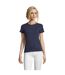SOLS Womens/Ladies Imperial Fit Short Sleeve T-Shirt (French Navy)