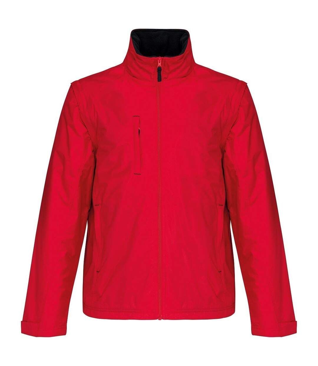 Blouson homme manches amovibles - K639 - rouge et noir-1